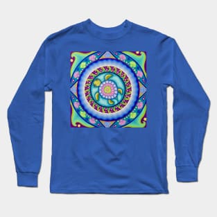 Little Turtle Mandala Long Sleeve T-Shirt